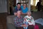 Greg, Jennifer, Ike. Wilma and Greyson. 3 generations together (123kb)
